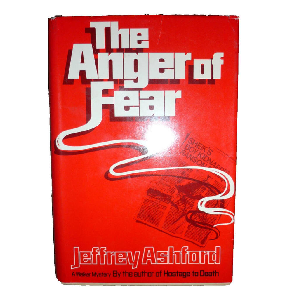 the anger of fear book, by jeffrey ashford, 1978 Hardcover HC DJ‎ 1st US Ed
